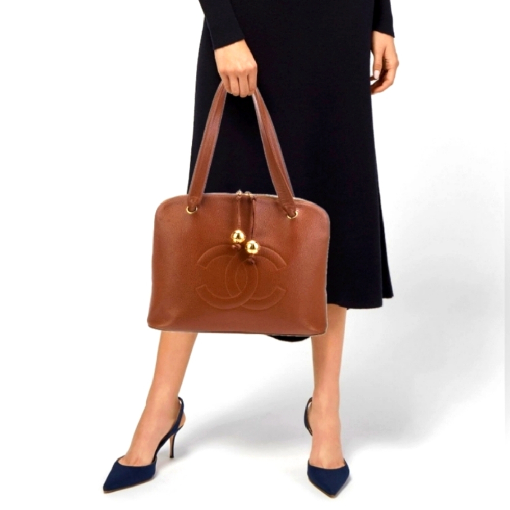 Chanel Brown Leather Tote Bag